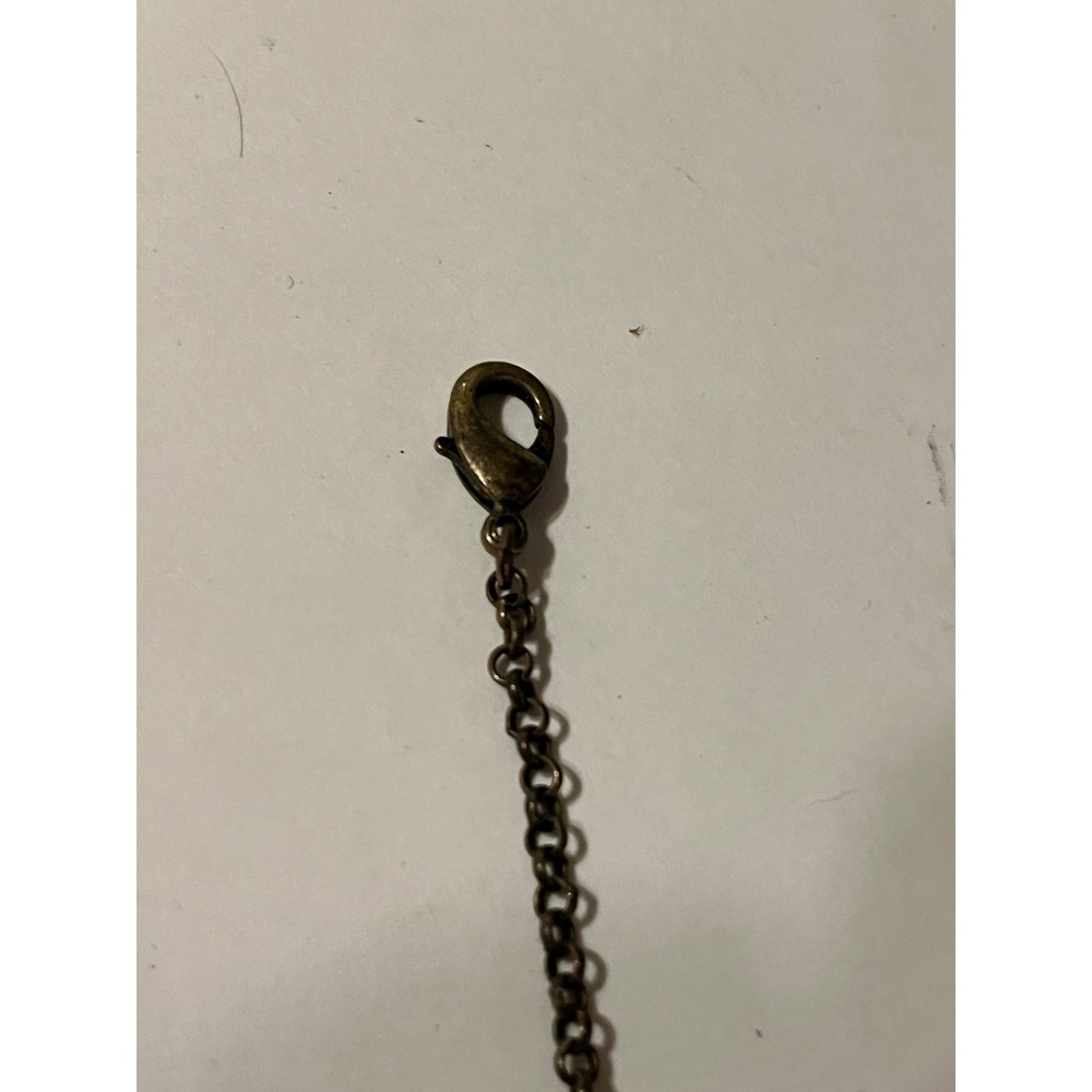 Betsey Johnson Paris Eiffel Tower Charm Necklace Bronze Tone Mixed Metal Heart - Picture 11 of 14